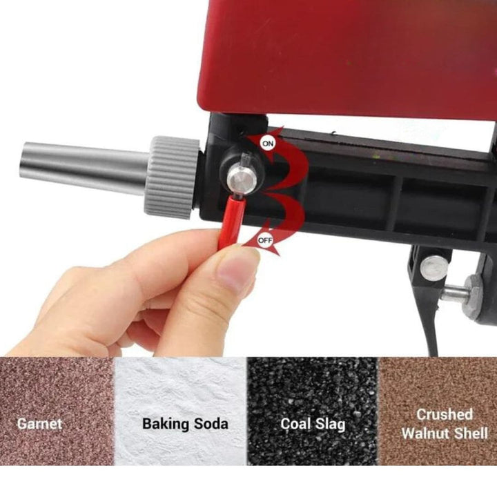 Pistola Arenadora Portátil – Elimina Óxido y Pintura – Restaura Metales en Minutos