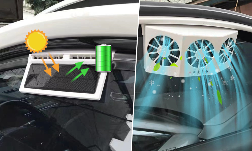 Ventilador Solar de Ventana para Auto – Ventila y Reduce el Calor – Auto Más Fresco en Minutos