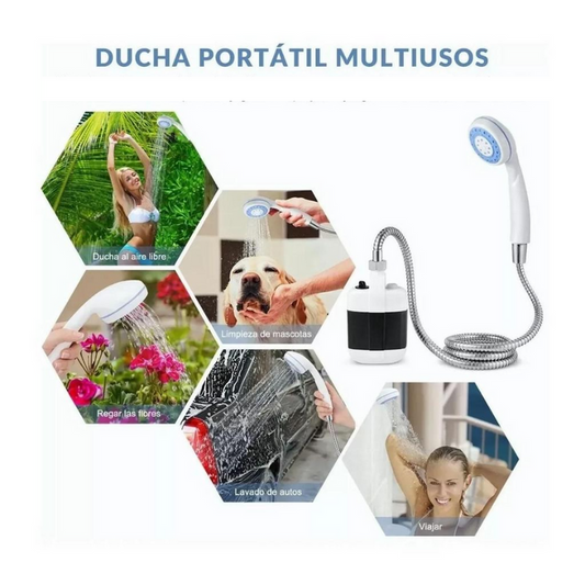 Ducha Portátil Recargable – Agua en Cualquier Lugar – Higiene y Comodidad al Instante