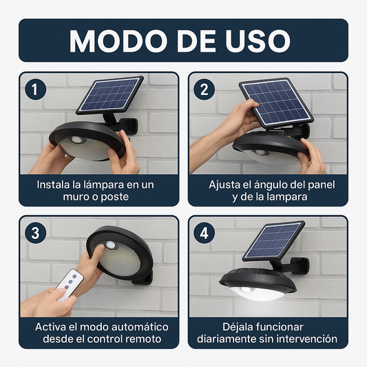 Lámpara Solar UFO – Iluminación Potente – Seguridad Total para tu Hogar desde el Primer Día