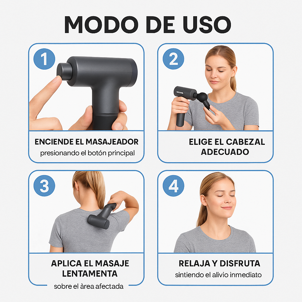 Hy Impact Masajeador Portátil – Recupera Tu Bienestar y Movilidad en 10 Minutos