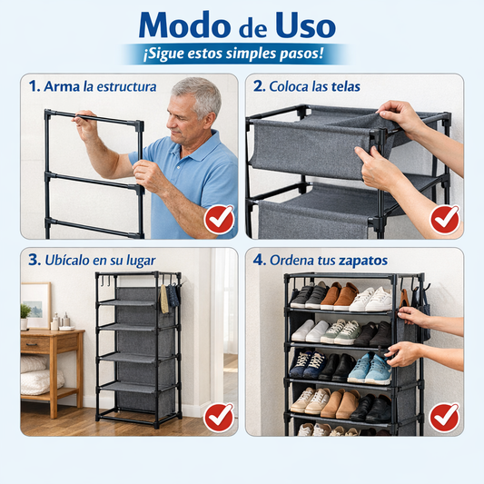 Zapatero Organizador Vertical – Ordena y Ahorra Espacio – Entrada Limpia en Minutos