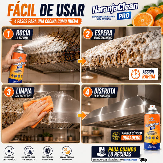 NaranjaClean Pro — Elimina la grasa de cocina al instante