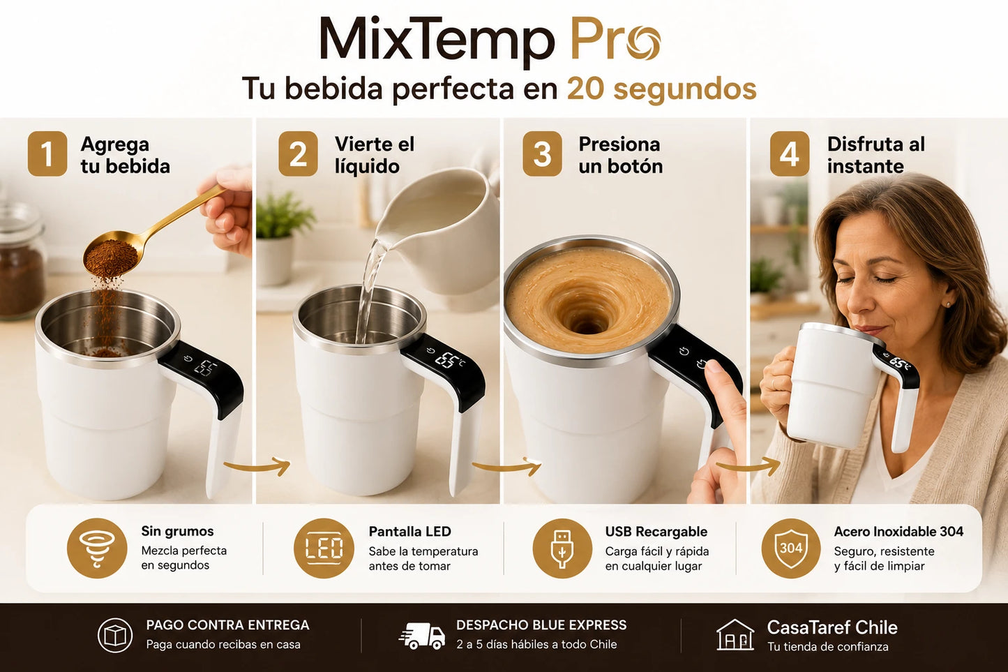 MixTemp Pro - Tu bebida perfecta, sin grumos y a la temperatura ideal