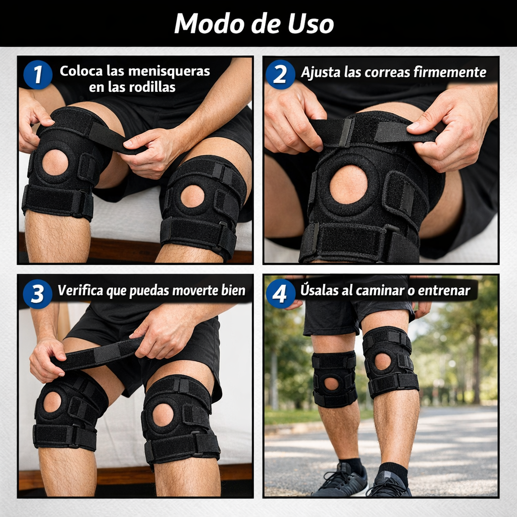 Rodillera Doble Soporte – Estabiliza la Rodilla – Camina con Seguridad y Comodidad