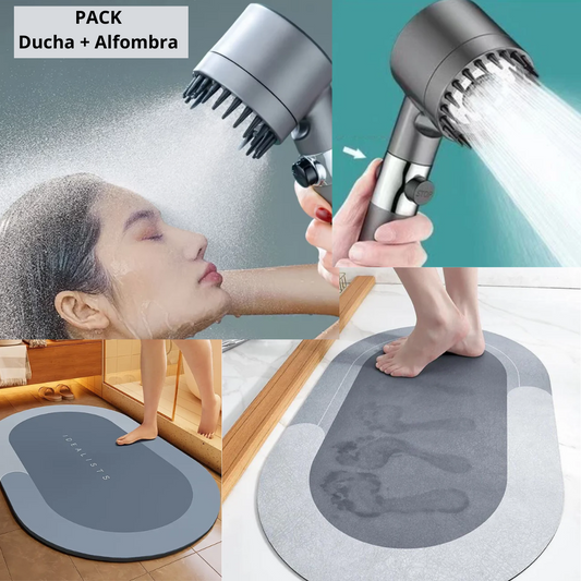 ALERTA MEGA PACK: Ducha Alta Presión + Alfombra Secado Rápido