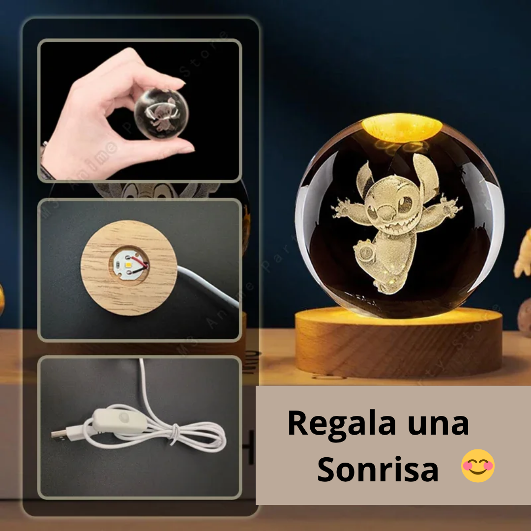 Ilumina el corazón ❤️ de tus hijos - Lampara Stitch 💡