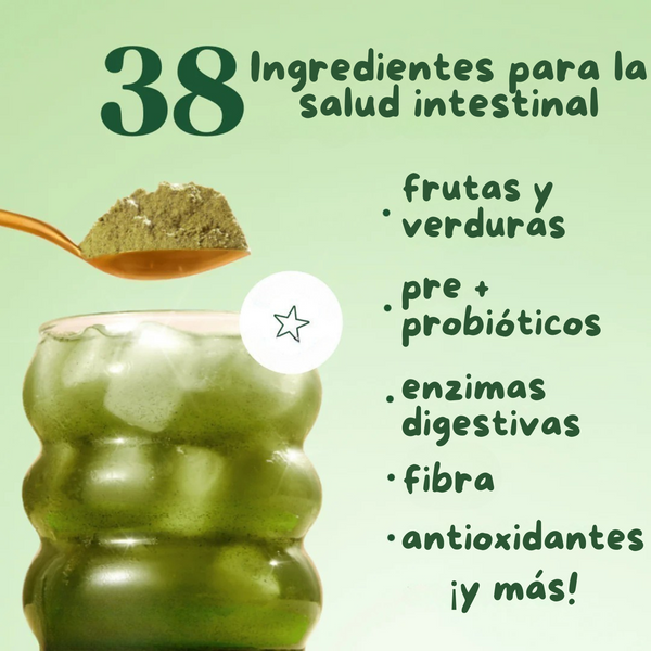 JUGO BLOOM VERDE - Reduce Hinchazón en 7 Días - 30 Porciones