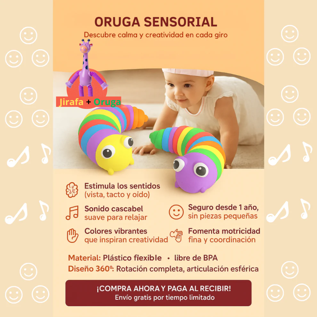 PROMO DÍA DEL NIÑO: Jirafa + Oruga Sensorial
