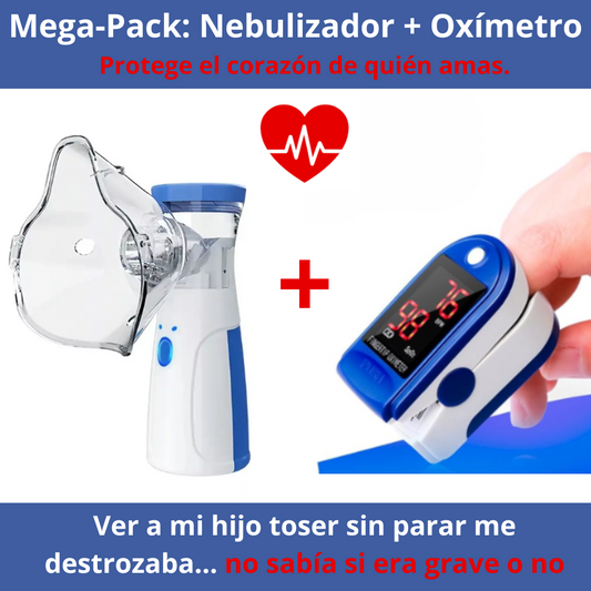 OFERTA PACK: Nebulizador Portátil Infantil + Oxímetro
