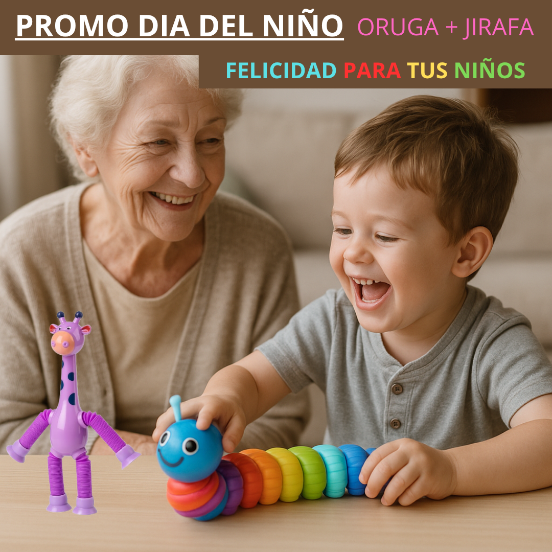 PROMO DÍA DEL NIÑO: Jirafa + Oruga Sensorial