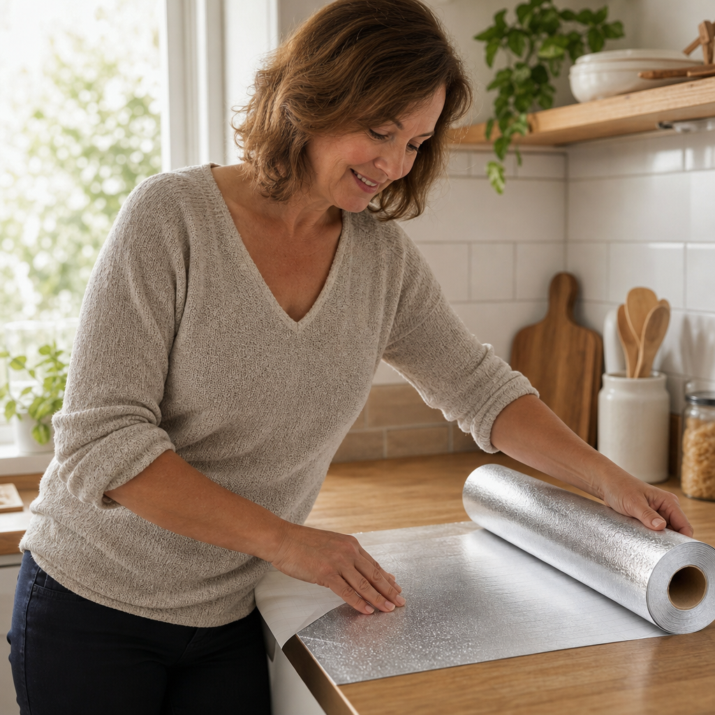 Papel Adhesivo de Aluminio 2x1 – Cocina Siempre Impecable