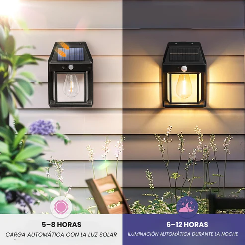 Promo: 2x1 Lámpara Solar de Pared – Ilumina Automáticamente – 2x1 para proteger tu hogar
