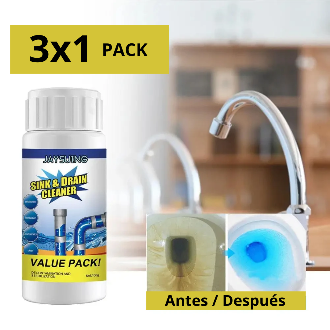 Pack x3 - Limpiador de Drenaje - Destapador Potente de Tuberías