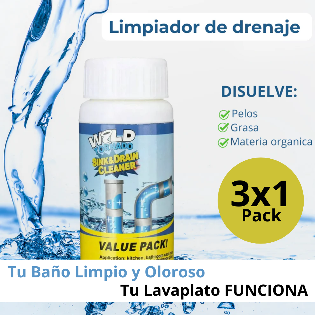 Pack x3 - Limpiador de Drenaje - Destapador Potente de Tuberías