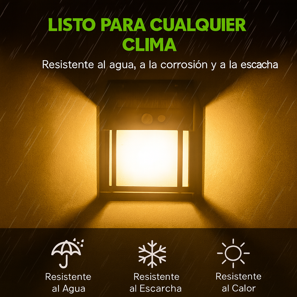 Promo: 2x1 Lámpara Solar de Pared – Ilumina Automáticamente – 2x1 para proteger tu hogar