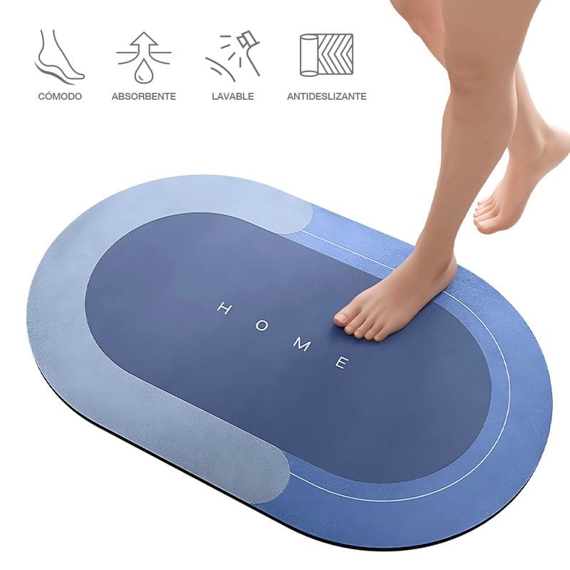 2x1: Tapete Absorbente Antideslizante – Seca al Instante – Piso Seguro en Segundos