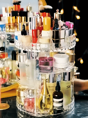 Organizador de Maquillaje Giratorio – Orden 360° – Todo Visible en Minutos