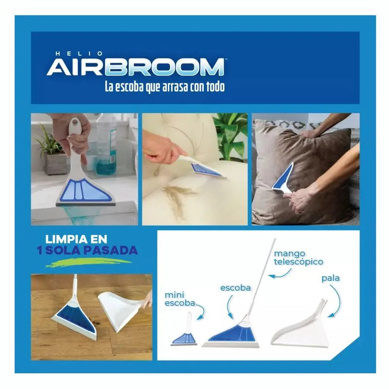 Set de Limpieza Helio AirBroom – Barre, seca y atrapa pelos – Deja tu hogar impecable en minutos