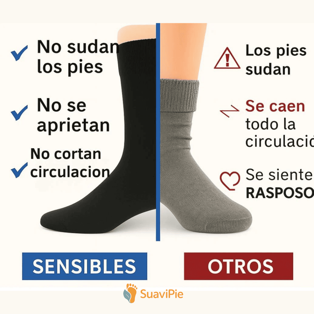 PACK 12X: Calcetines Diabéticos – Cuidan la Circulación – Mantén tus pies sanos y cómodos cada día sin irritaciones