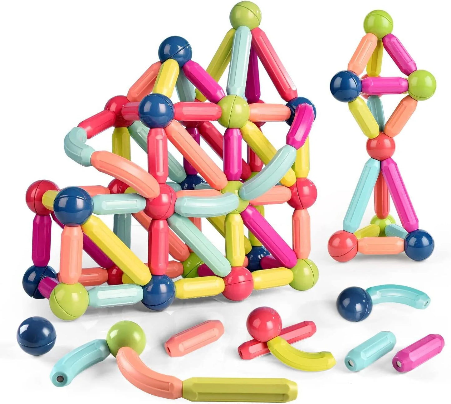 36 Piezas Barras Magnéticas – Diversión creativa para esta Navidad