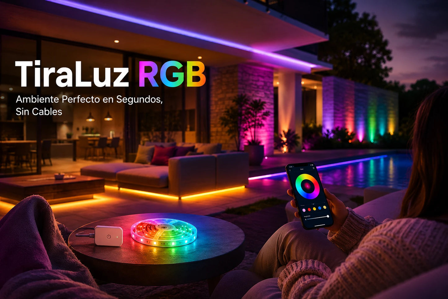 Tira Luces Led Rgb Con Bluetooth Control