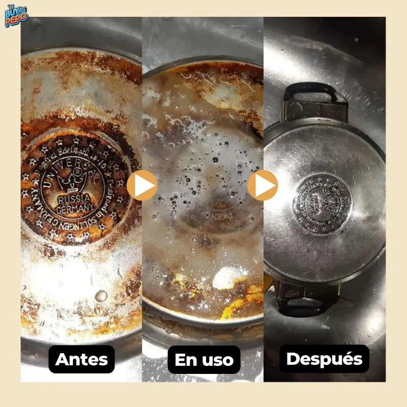 2x1: Polvo Limpiador – Elimina Grasa Difícil – Cocina Brillante en 5 Minutos