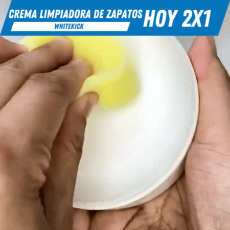 Crema Limpiadora para Zapatos Blancos – Limpia y Restaura – Blancura Visible en Minutos (2×1)
