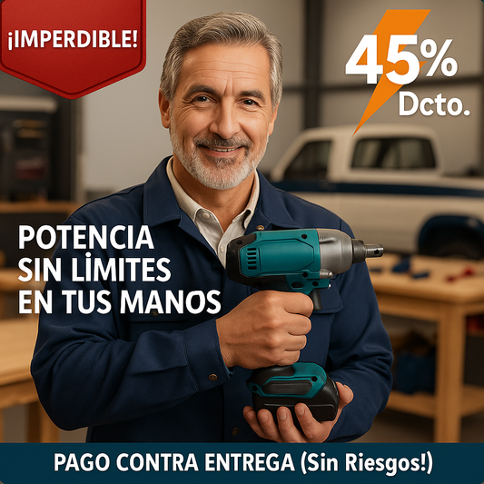 Llave de Impacto Tasbel – Potencia Inalámbrica – Cambia tus ruedas en segundos sin esfuerzo