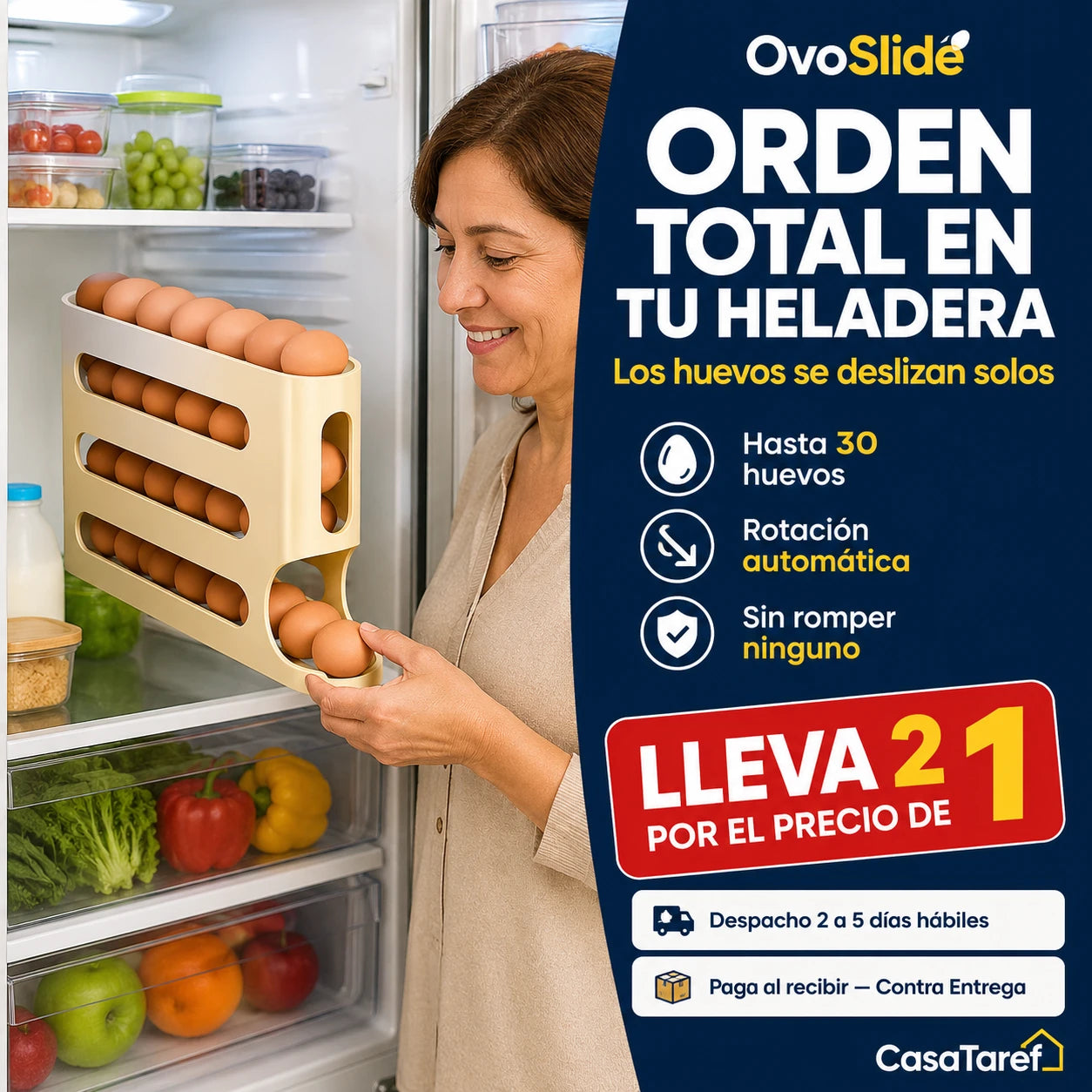 OvoSlide - 2x1: Orden Total en tu Refri