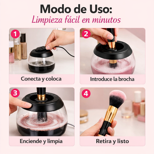 Limpiador Eléctrico de Brochas 2x1 – Limpieza Automática – Brochas limpias en minutos sin esfuerzo