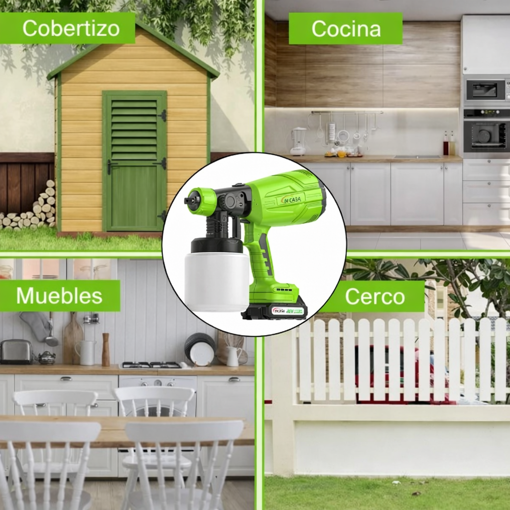 Pistola Pulverizadora Pintura – Inalámbrica – Renueva tu Casa en Menos Tiempo y sin Gastar de Más