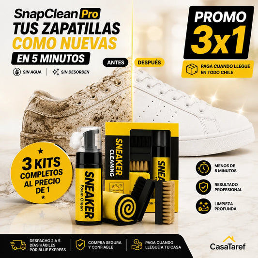 SnapClean Pro - 3 Kits Completos para Tus Zapatillas