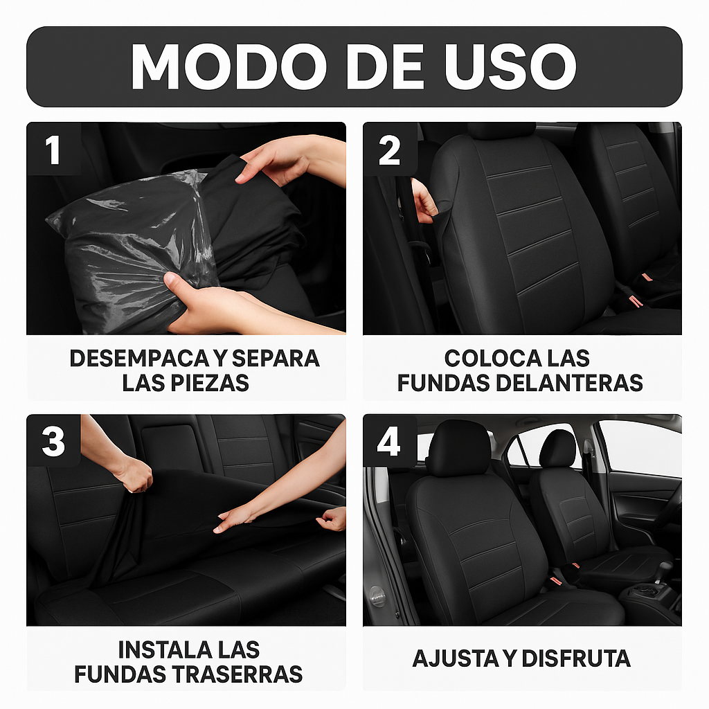 Cubreasientos Universal – Protege tu Auto – Mantén los Asientos como Nuevos por Años