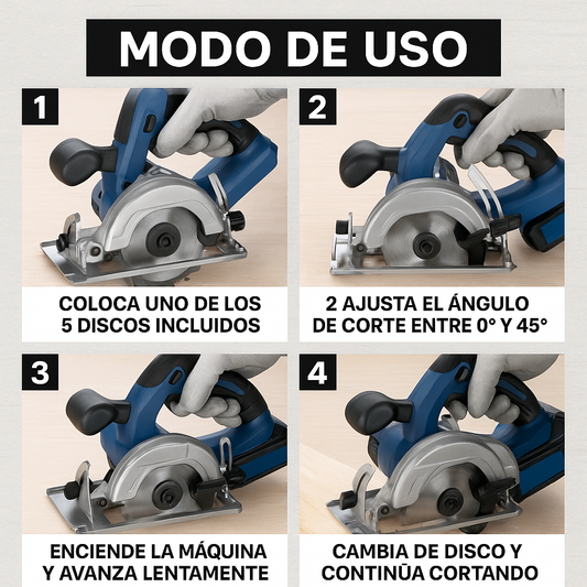 Sierra Inalámbrica Pro – Corte Preciso – Resultados limpios y seguros en minutos