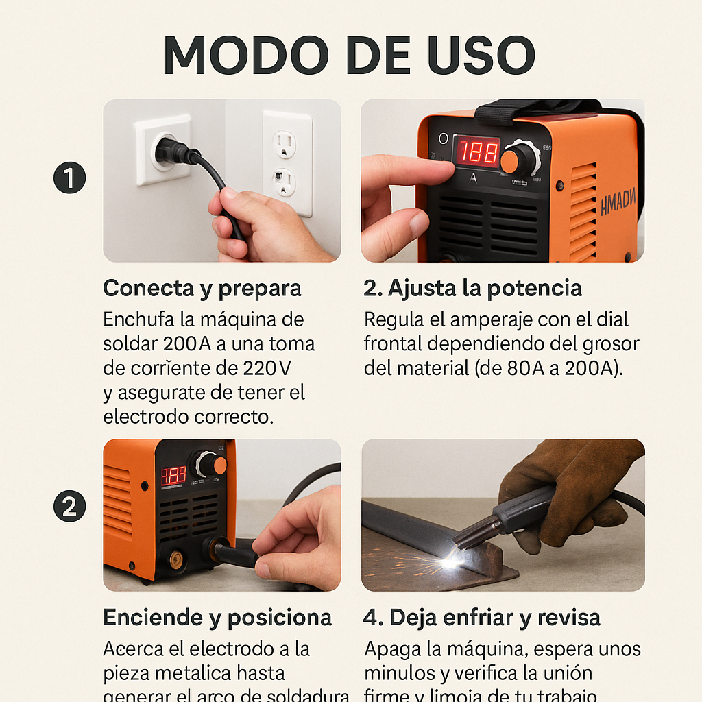 Soldadora Inverter 220V– Repara Todo en Minutos – Potencia Profesional para Ahorrar sin Talleres