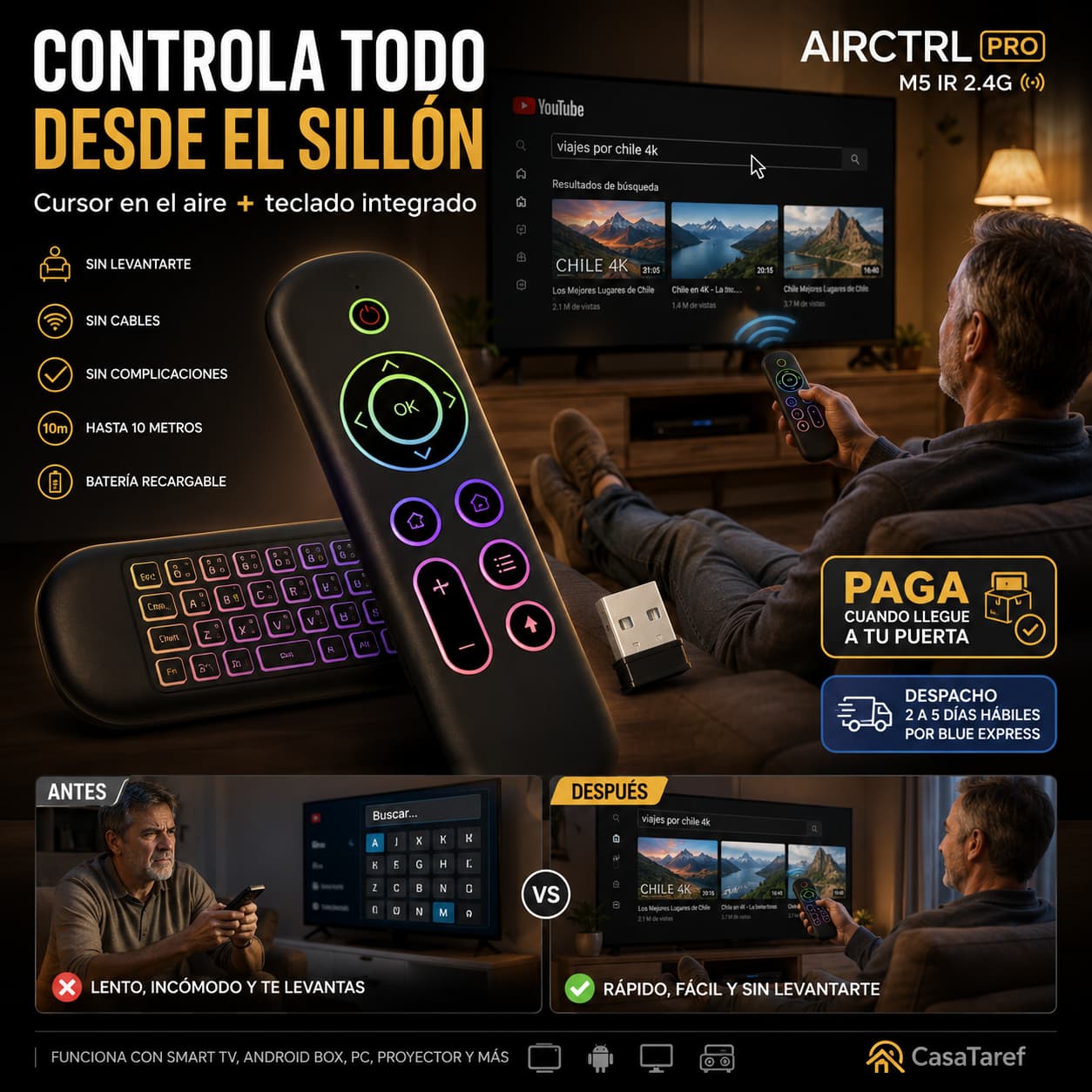 AirCtrl Pro - Controla Todo Tu Entretenimiento con un Solo Mando