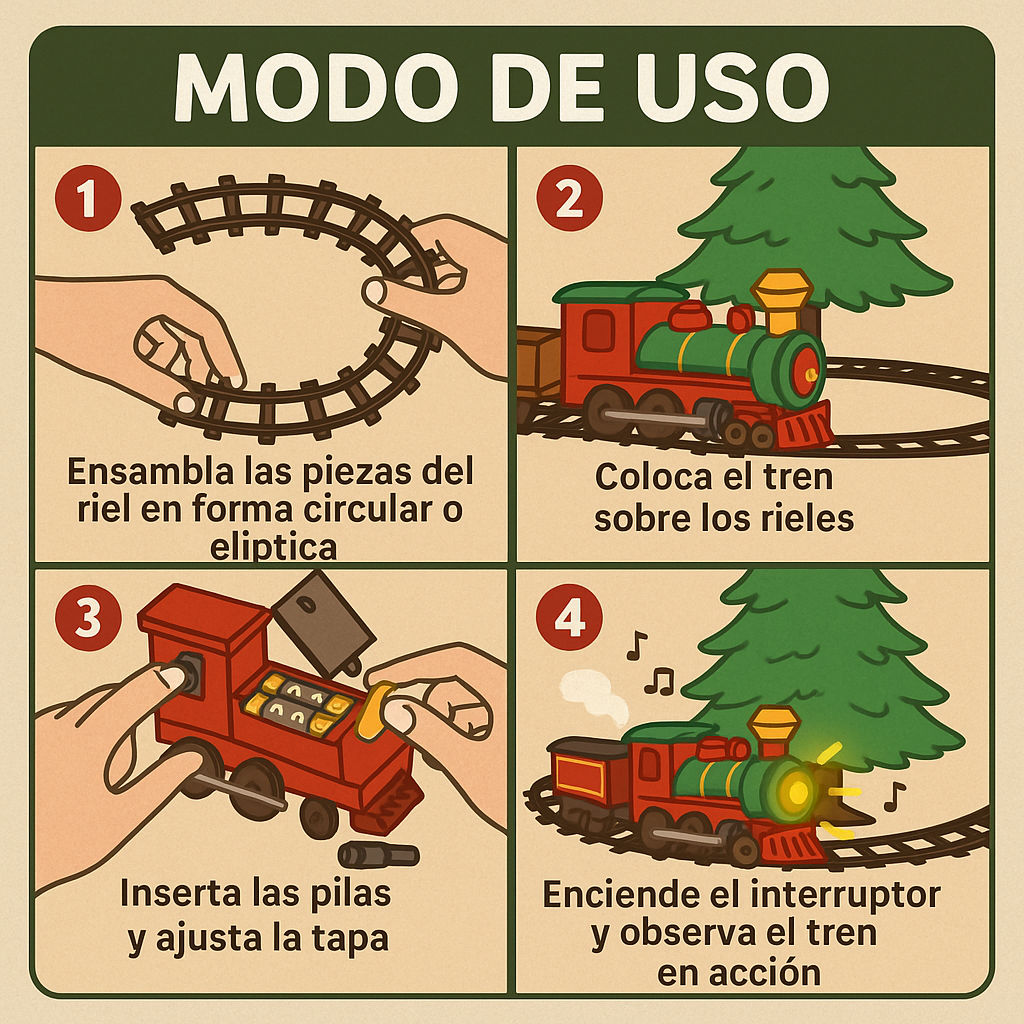 Tren Navideño Clásico – Recorre el Árbol y Despierta la Magia en Familia Esta Navidad