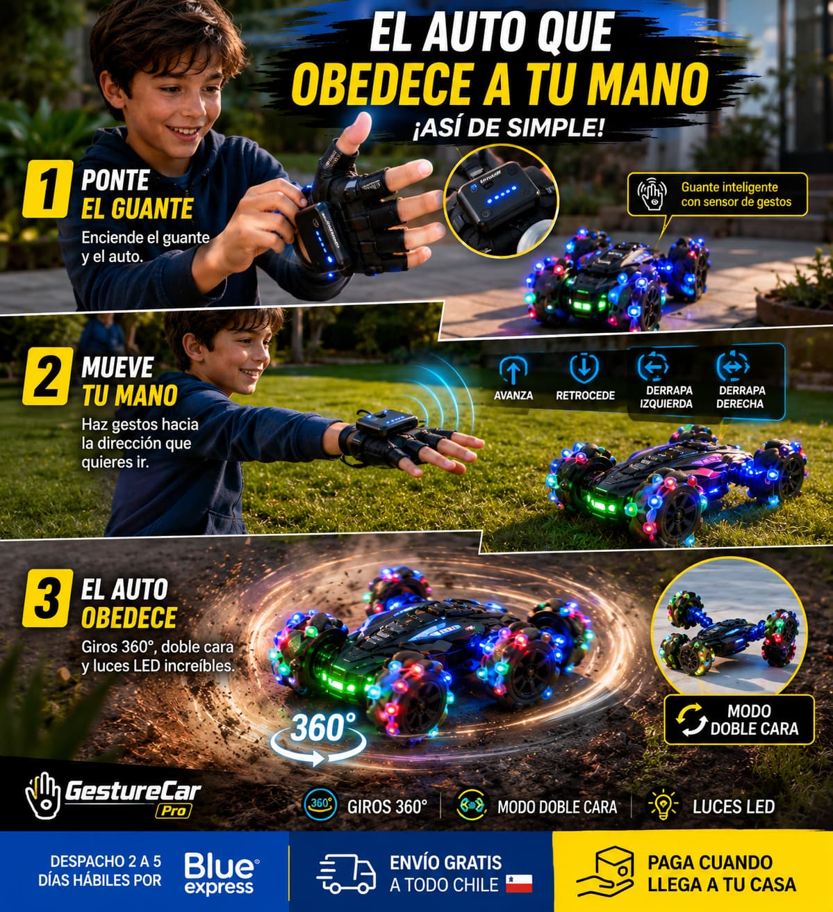 GestureCar Pro - El Auto RC que se Controla Solo con tu Mano
