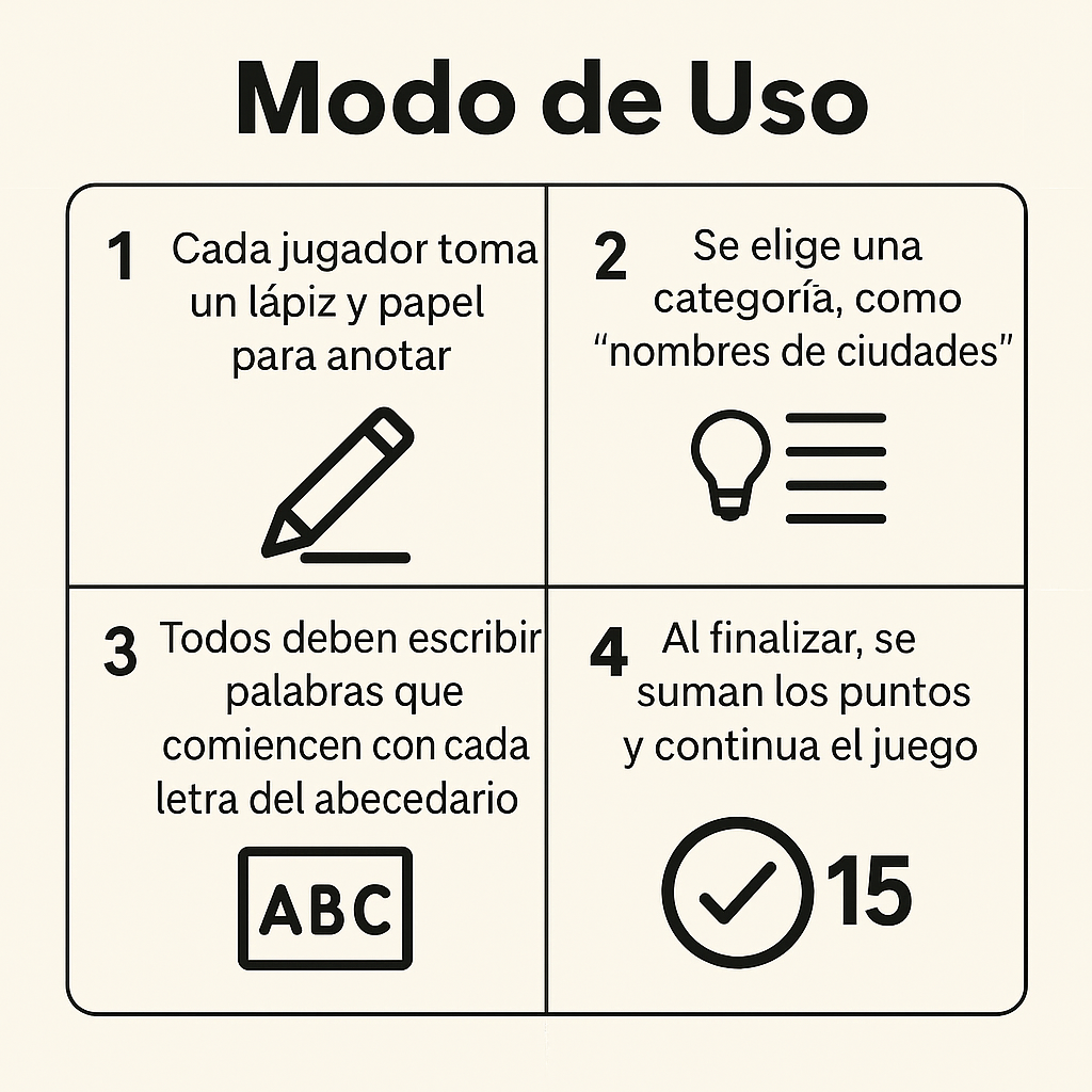 Juego Electrónico de Palabras Basta 3.0 – Rondas Rápidas – Une a tu Familia en 1 Minuto