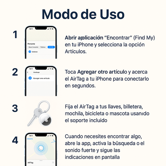 AirTag GPS para iPhone – Rastreo Preciso – Encuentra tus objetos en segundos sin complicaciones