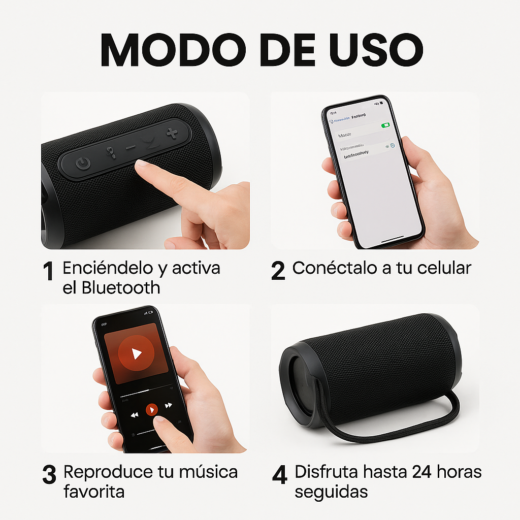 Parlante Bluetooth – Sonido Potente 40W – Regalo Navidad para transformar cualquier espacio en minutos