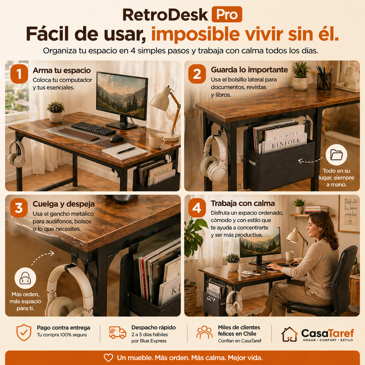 RetroDesk Pro — Tu Espacio de Trabajo Organizado y con Estilo