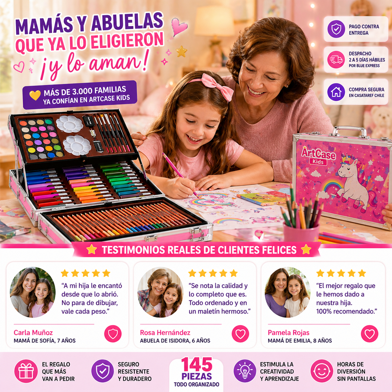 ArtCase Kids — El kit de arte completo que tu hija va a amar