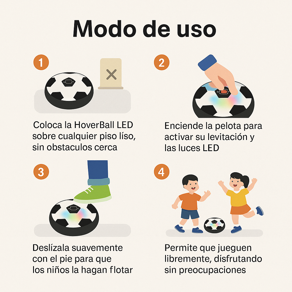 Pelota Flotante LED – Juego Indoor Seguro – Diversión Activa en Casa en 5 Minutos