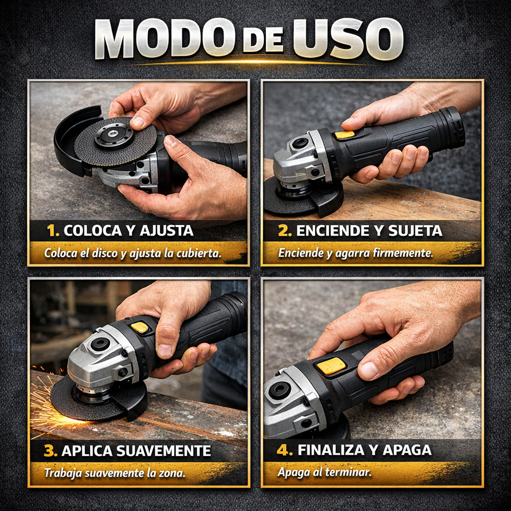 Mini Amoladora Inalámbrica – Cortar y Pulir – Precisión inmediata en minutos