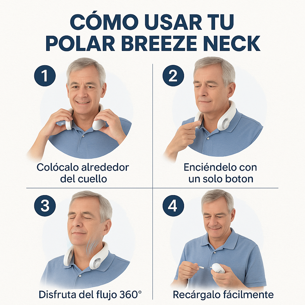 Polar Breeze Neck – Enfriador Portátil – Regalo 2×1 que Entrega Frescura y Bienestar al Instante