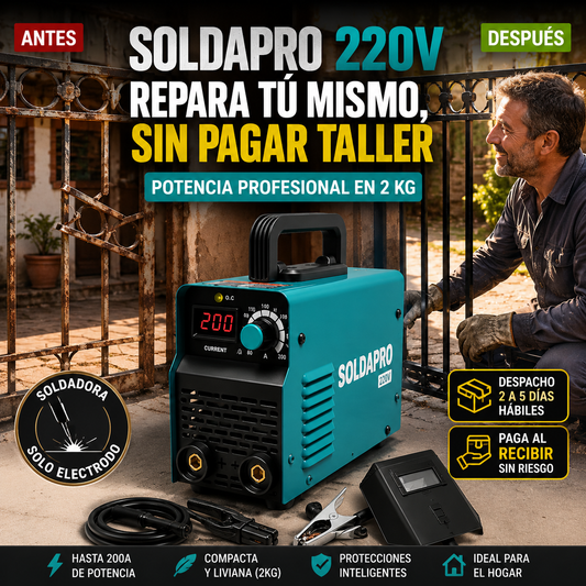 Soldadora Inverter 220V  – Repara Todo en Minutos – Potencia Profesional para Ahorrar sin Talleres