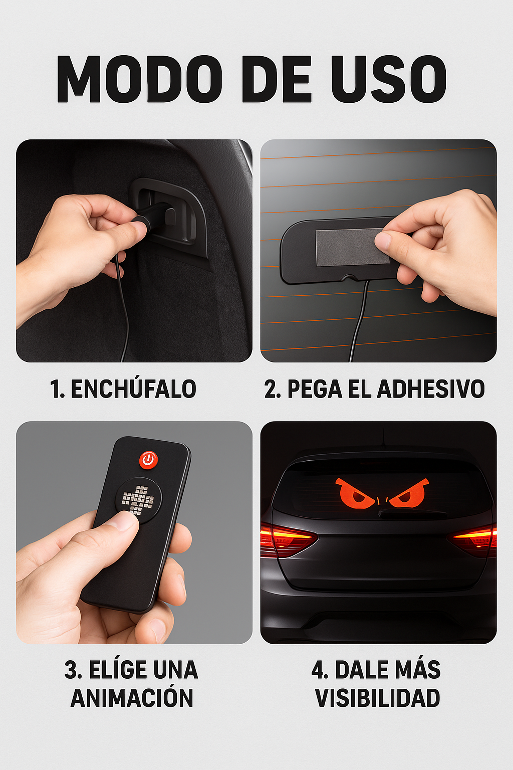 Devil’s Eye LED Panel – Mirada Iluminada – Destaca y mejora tu visibilidad en segundos