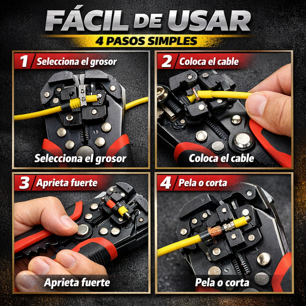 Alicate Multifuncional Pelacable – Corta y Pela Cables – Regala Precisión en Minutos